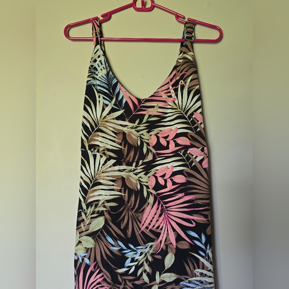 # 387 Hurley Summer Palm Printed Sleeveless Maxi Dress - Picture 4 of 6
